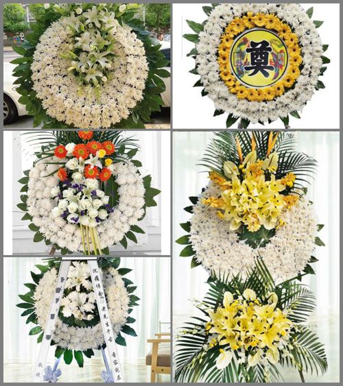 湖南永州祁阳县文明镇泥井湾村花圈速递